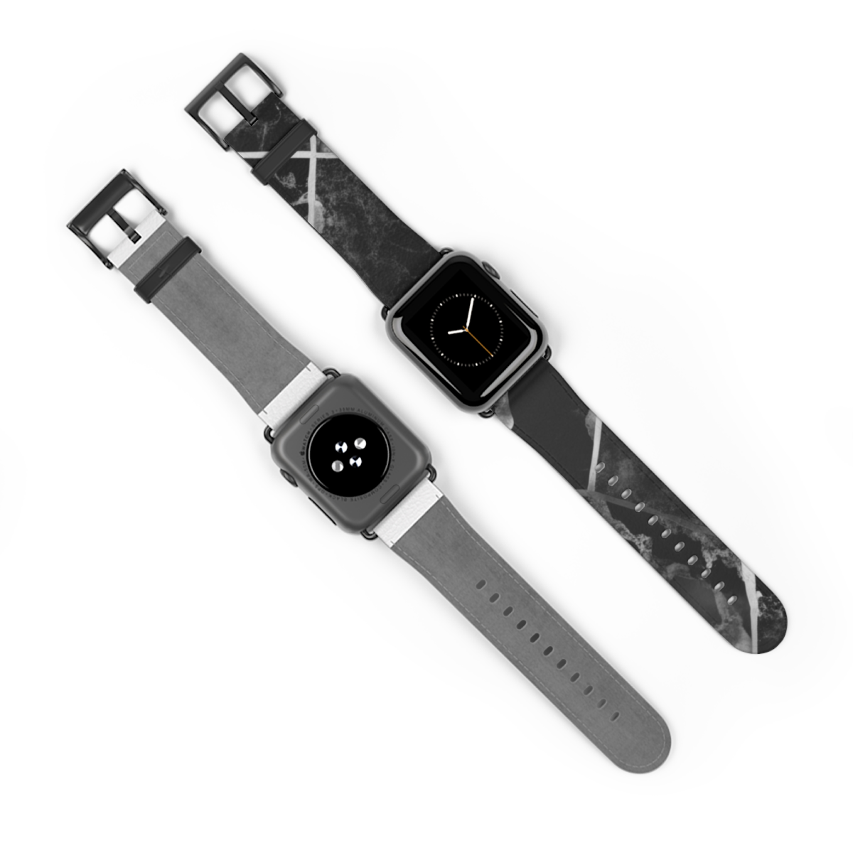 Apple Watch Series 1-9 & SE Faux Leather Band - Diamond Noir