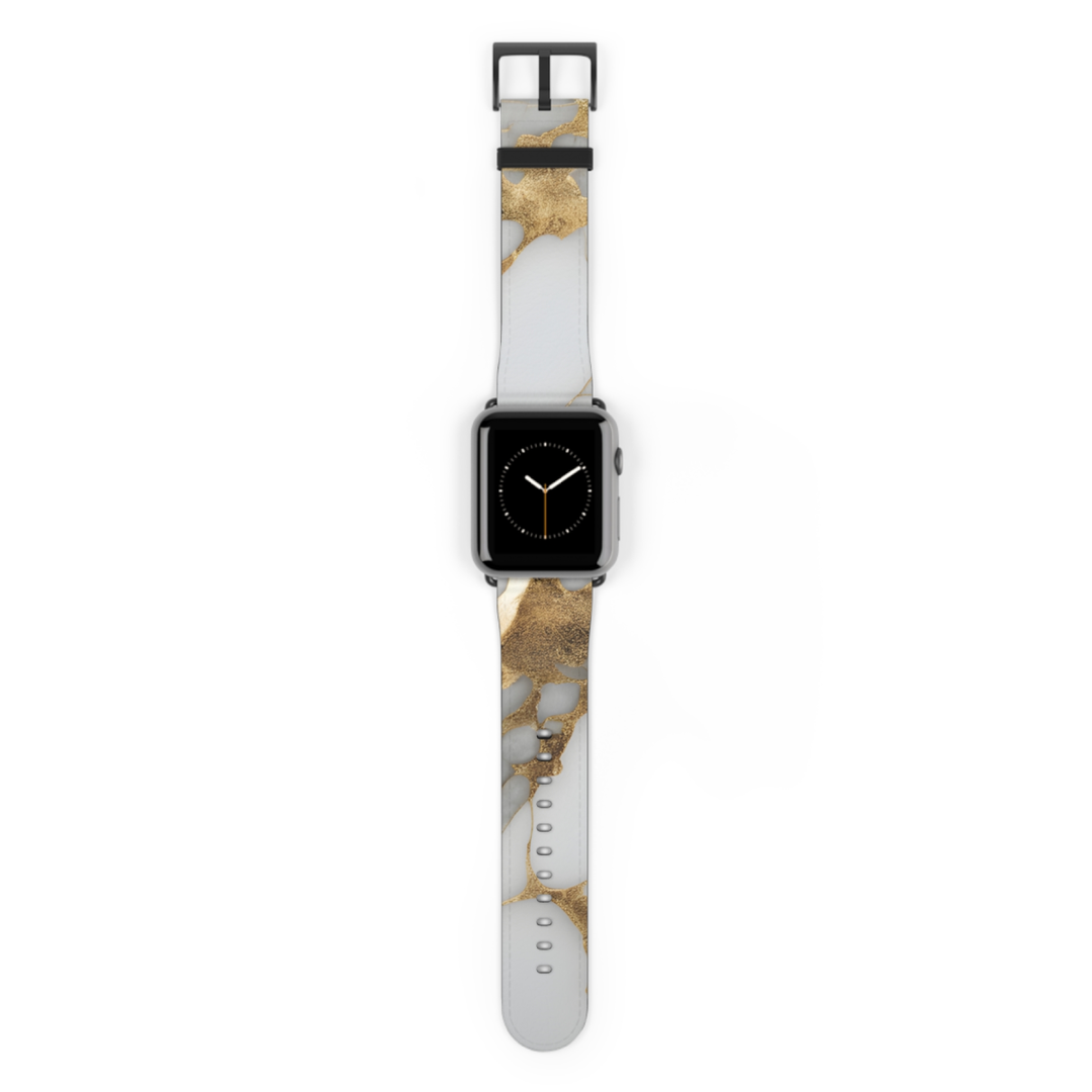 Apple Watch Series 1-9 & SE Faux Leather Band - Marble Luxe