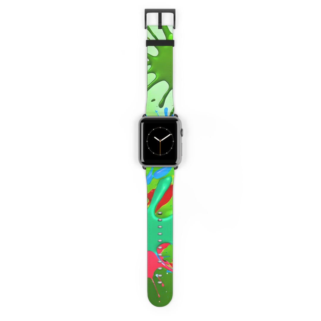Apple Watch Series 1-8 & SE Faux Leather Band - SPLAT