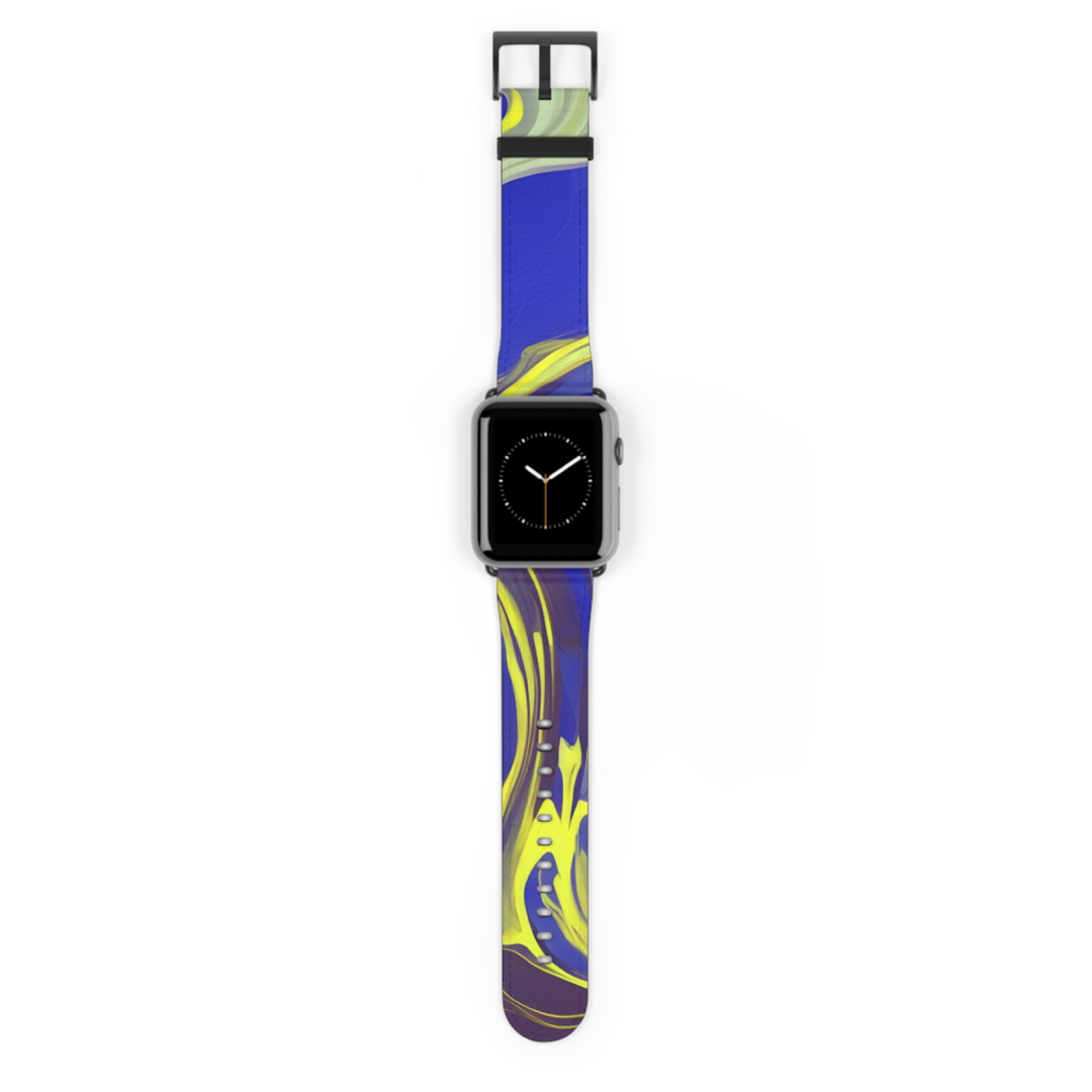 Apple Watch Series 1-8 & SE Faux Leather Band - Opulent Swirls